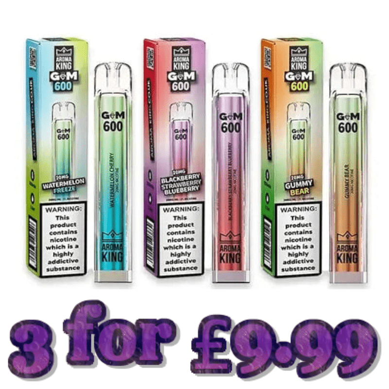 Aroma King Disposable Kit Aroma King Gem 600 - Disposable Device - 20mg - 3 for £9.99