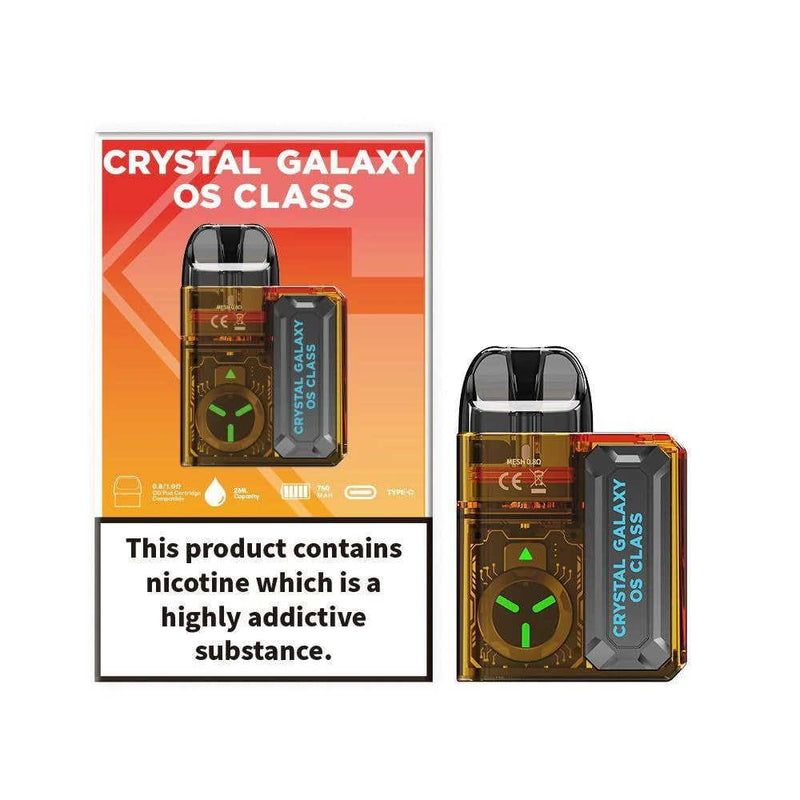 Crystal Galaxy Pod Kit Amber Clear Grystal Galaxy OS Glass