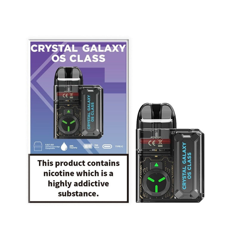 Crystal Galaxy Pod Kit Black Clear Grystal Galaxy OS Glass