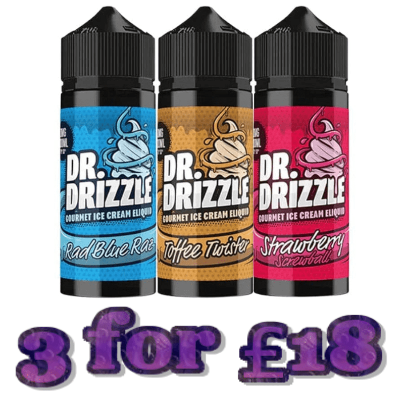 Flawless E-Liquid Dr Drizzle - 100ml Shortfill - 0mg - 3 for £18