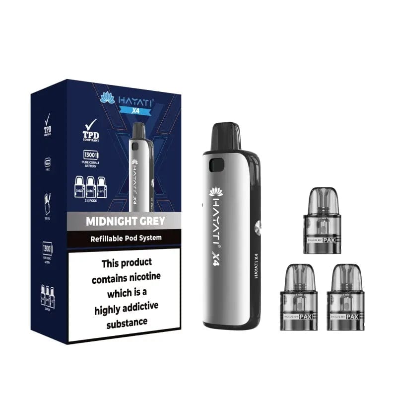 Hayati Pod Kit Midnight Grey Hayati X4 Refillable Pod System